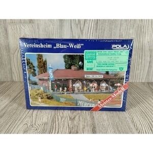 Vintage Pola Clubhouse With Garden Cafe Hand Painted International Hobby Corp